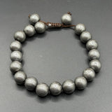 Viking Style Damascus Steel Beaded Bracelet
