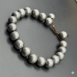 Viking Style Damascus Steel Beaded Bracelet