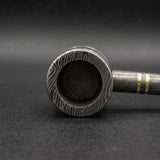 Handmade Damascus Steel Smoking Pipe, Unique Collector's Piece