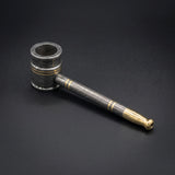 Handmade Damascus Steel Smoking Pipe, Unique Collector's Piece