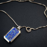 Zircuti Titanium Dog Tag Pendant: Personalized Black Timascus Necklace