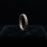 Acid Etched Superconductor 3mm Ring: Niobium Copper Wedding Band