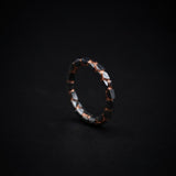 Acid Etched Superconductor 3mm Ring: Niobium Copper Wedding Band