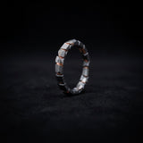 Acid Etched Superconductor 3mm Ring: Niobium Copper Wedding Band