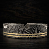 Handmade Damascus Steel Cigar Ashtray - Hand Forged Smoking Pipe Tray, Unique Smoking Accessory, Retirement Gift for Dad, Him & Boyfriend.