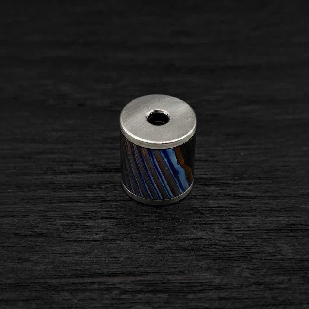 Spinning Handmade Timascus Lanyard Bead, Custom Design