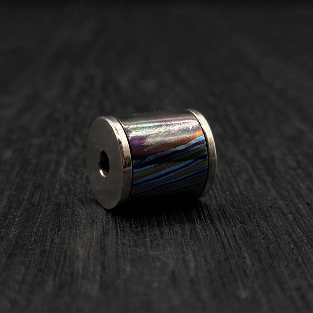 Spinning Handmade Timascus Lanyard Bead, Custom Design