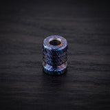 Zircuti Black Timascus Bead, Damascus Titanium, Knife Lanyard, Paracord Bead