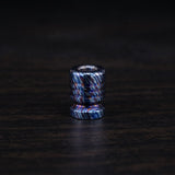 Zircuti Black Timascus Bead, Damascus Titanium, Knife Lanyard, Paracord Bead