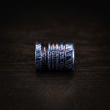 Zircuti Black Timascus Bead, Damascus Titanium, Knife Lanyard, Paracord Bead