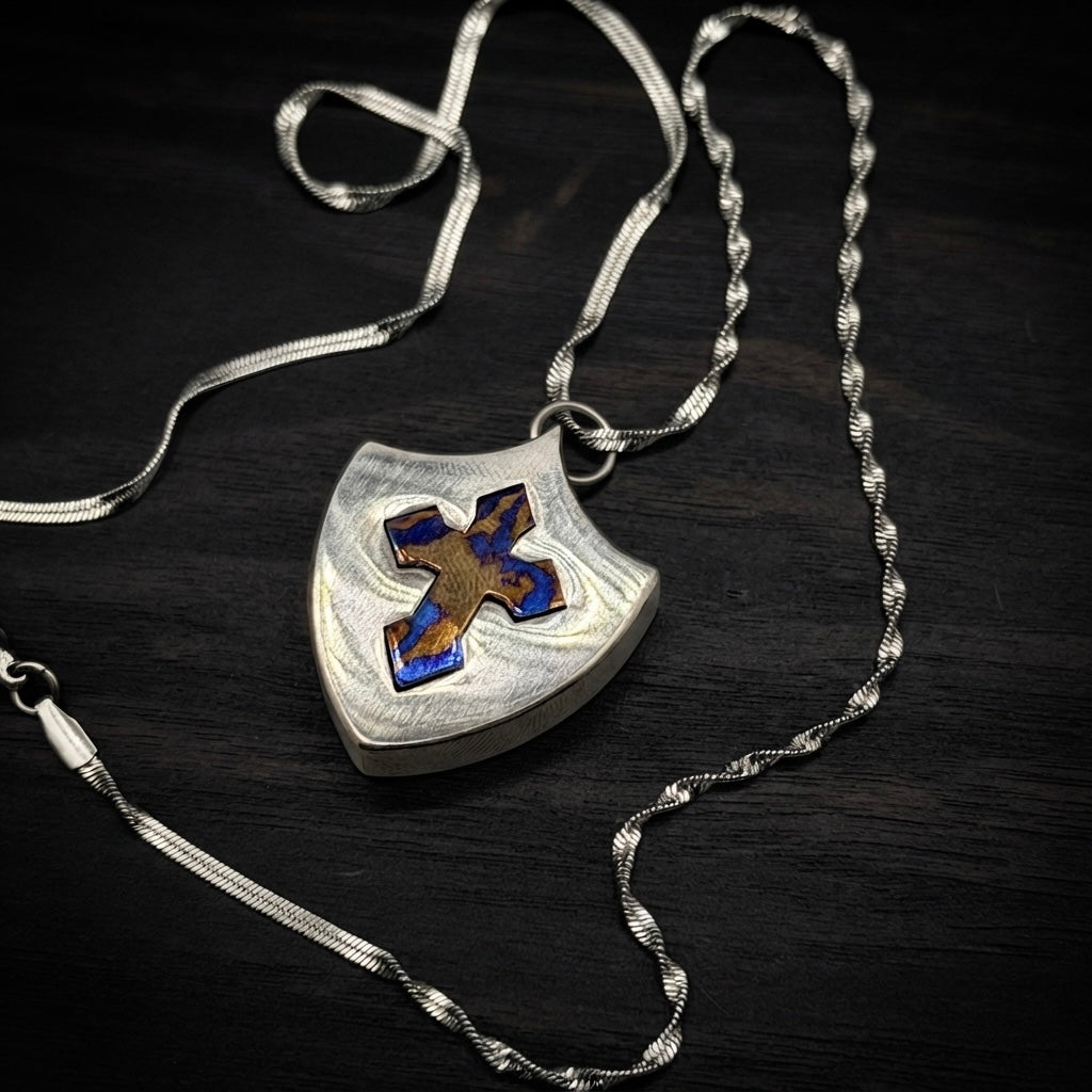 Timascus Titanium Custom design Pendant: Personalized Timascus Necklace