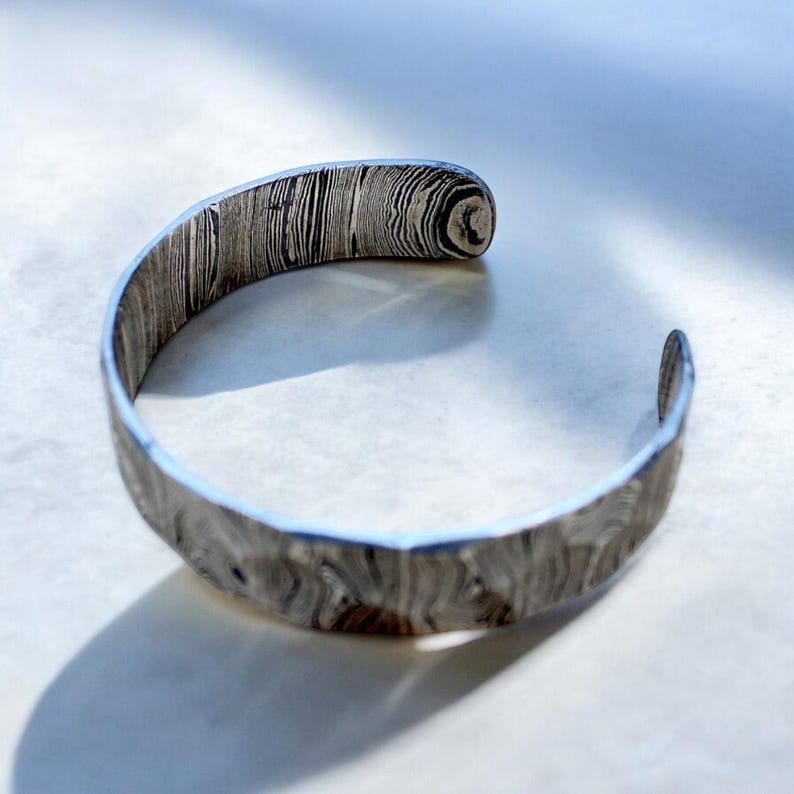 Hand Forged Damascus Steel Cuff Bracelet
