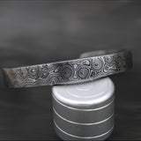 Hand Forged Damascus Steel Cuff Bracelet - Artisan Crafted Wearable Art