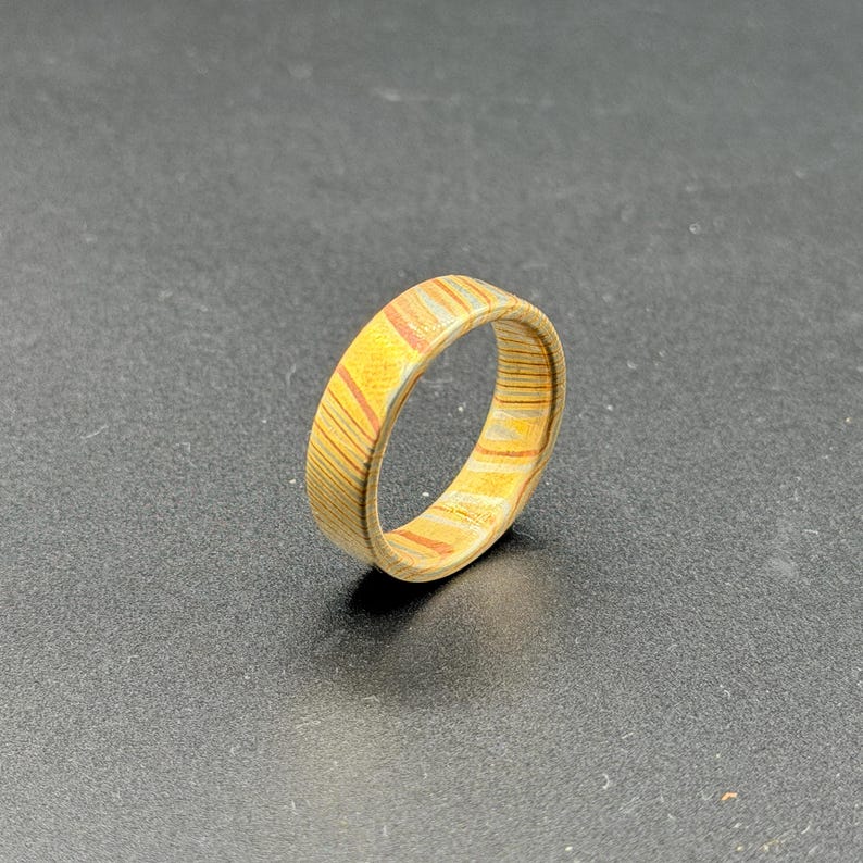 Mokume Gane Minimalist Ring