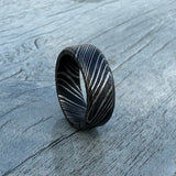 Damascus Steel Ring for Men | Durable Engagement Band
