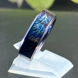 Heat Anodized Titanium Ring: Colorful Patterned Hypoallergenic Band