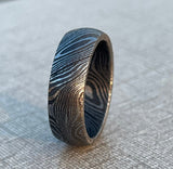 Damascus Steel Ring: Hand Forged Men's Engagement Band