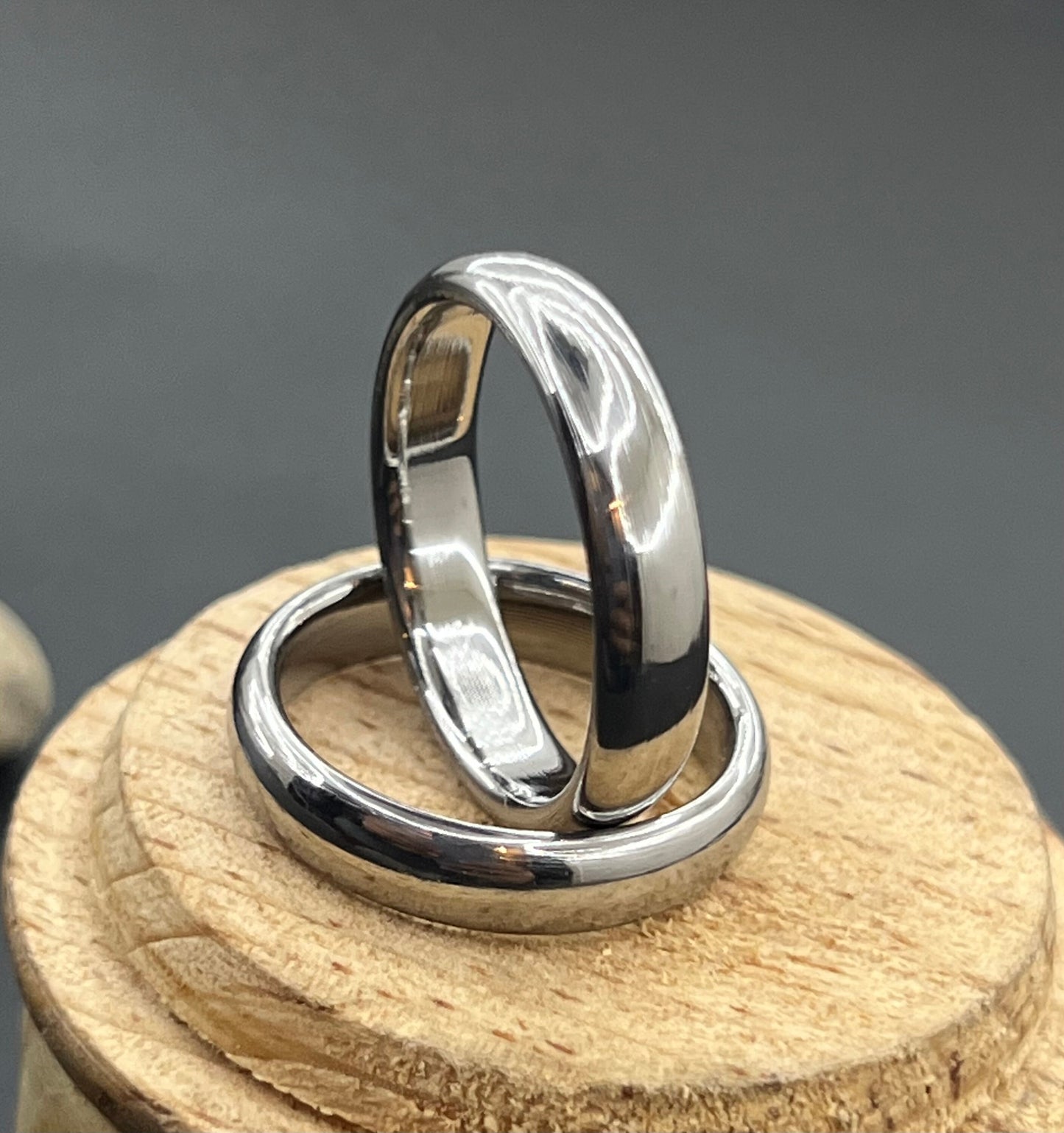 Minimalist Titanium Wedding Band 5mm: High Polished Anniversary Ring