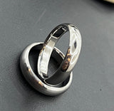 Minimalist Titanium Wedding Band 5mm: High Polished Anniversary Ring