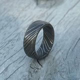 Damascus Steel Ring for Men | Durable Engagement Band