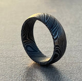 Damascus Steel Ring: Hand Forged Men's Engagement Band