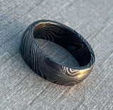 Damascus Steel Ring: Hand Forged Men's Engagement Band