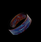 Handmade Colorful Titanium Ring: Heat Anodized Wedding Band, 8mm