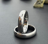 Handmade Domed Titanium Wedding Band: High Polish Comfort Fit, 5mm