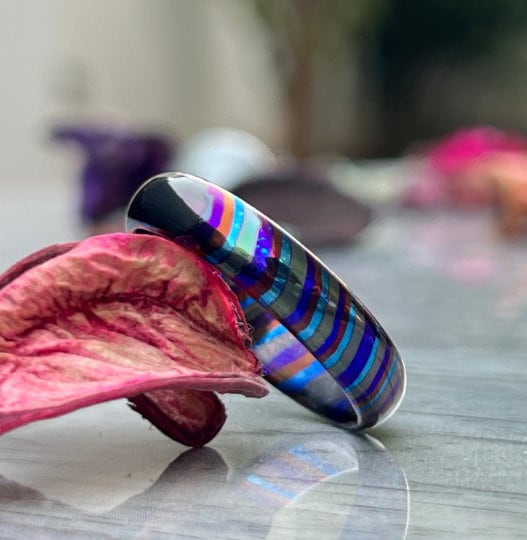 Timascus Zirconium Ring: 5mm Domed Unisex Band