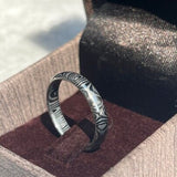 Damascus Stainless Steel Wedding Ring - Personalized &amp; Handmade