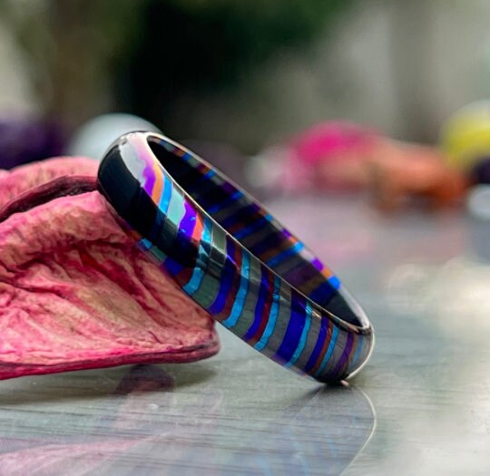 Timascus Zirconium Ring: 5mm Domed Unisex Band