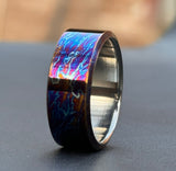 Colorful Anodized Titanium Ring: Hypoallergenic Wedding Band
