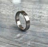 Minimalist Titanium Ring: Brushed Finish, Modern Wedding Band