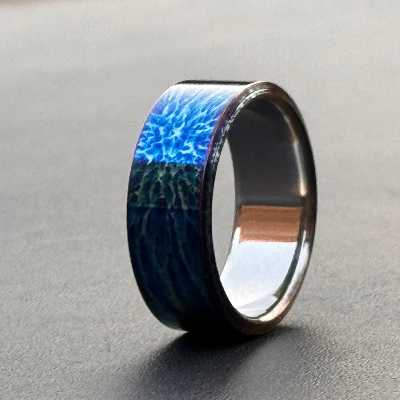 Colorful Anodized Titanium Ring: Hypoallergenic Wedding Band