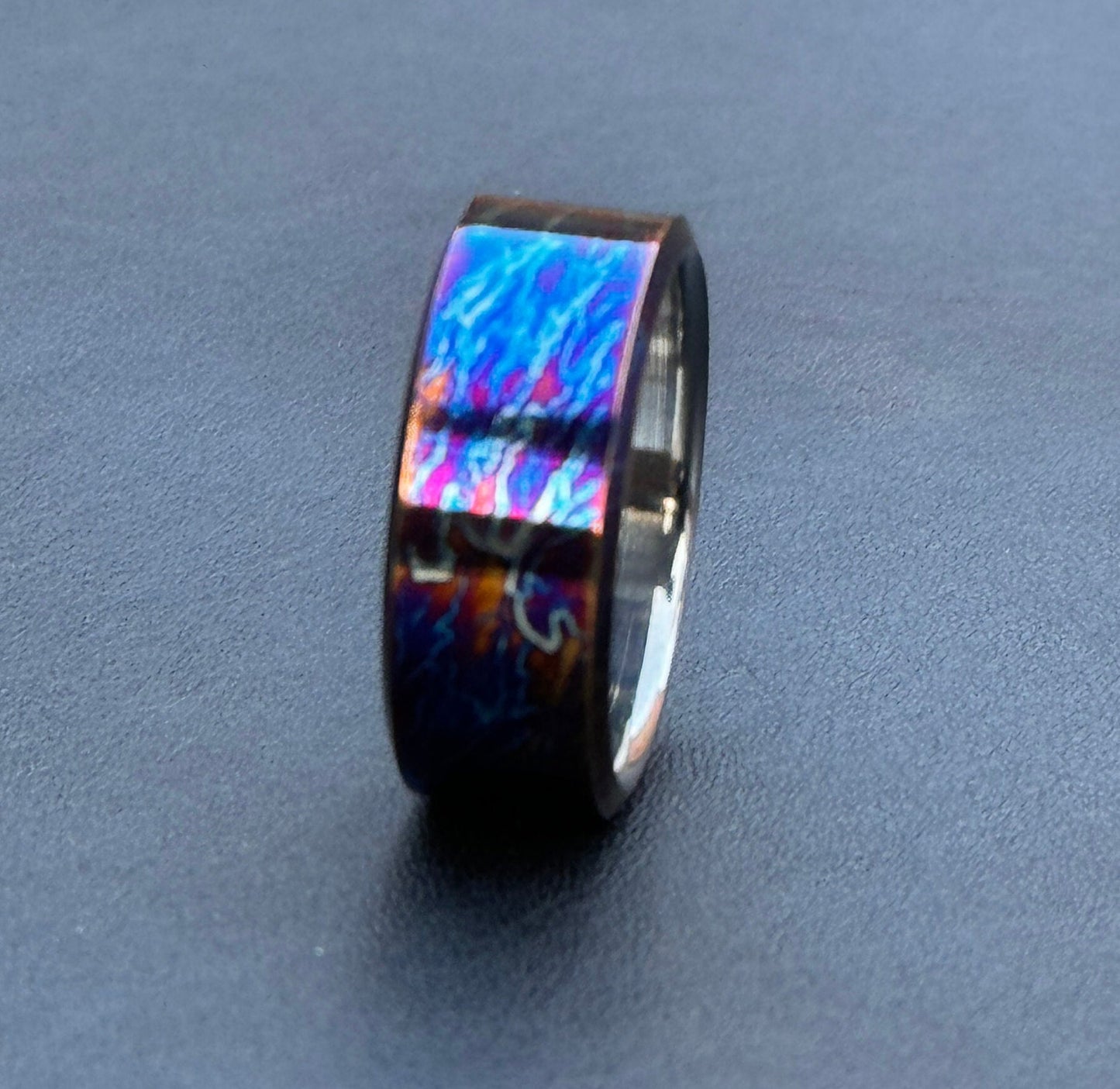 Colorful Anodized Titanium Ring: Hypoallergenic Wedding Band