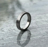 Minimalist Titanium Ring: Brushed Finish, Modern Wedding Band