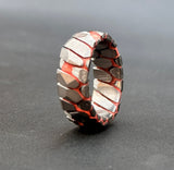 Acid Etched Superconductor Ring: Niobium Copper Wedding Band