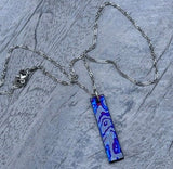 Black Timascus Bar Pendant | Customized Zircuti Jewelry Gift