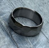 Hammered Titanium Ring: Minimalist Grade 5 Wedding Band