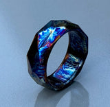 Titanium Rock Hammered Ring, Titanium Toxic ring, Handmade Titanium Ring,