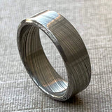 8mm Damasteel Heimskringla Pattern Ring: Handmade Edged Love Band