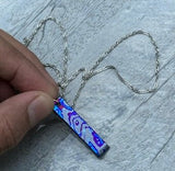 Black Timascus Bar Pendant | Customized Zircuti Jewelry Gift