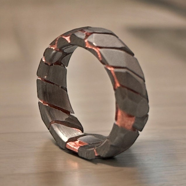 Super Conductor Ring: Deep Etched Niobium Copper Band