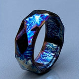 Titanium Rock Hammered Ring, Titanium Toxic ring, Handmade Titanium Ring,