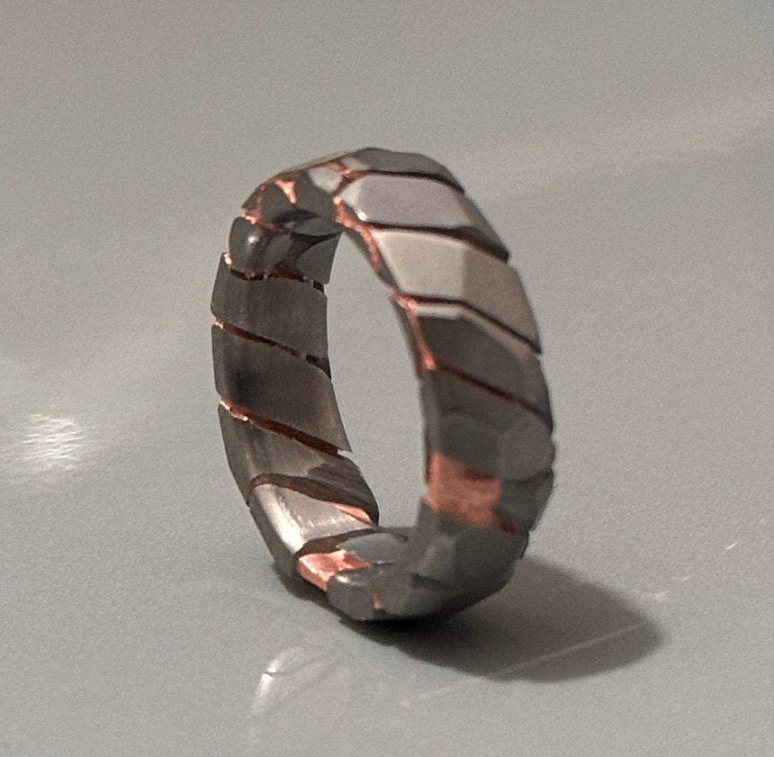 Super Conductor Ring: Deep Etched Niobium Copper Band