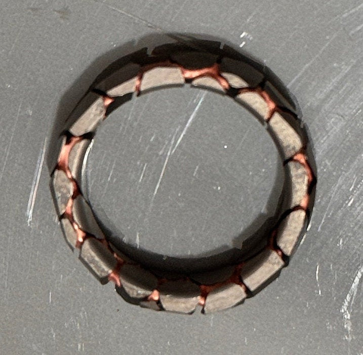 Super Conductor Ring: Deep Etched Niobium Copper Band