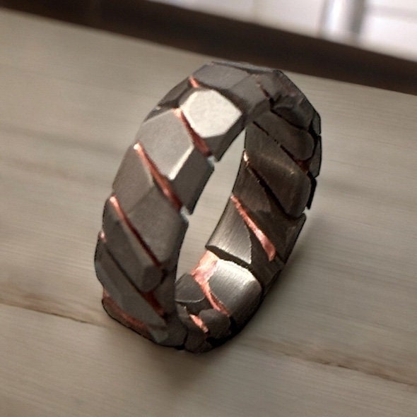 Super Conductor Ring: Deep Etched Niobium Copper Band