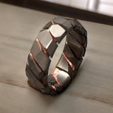 Super Conductor Ring: Deep Etched Niobium Copper Band