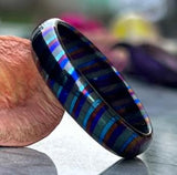 Timascus Zirconium Ring: 5mm Domed Unisex Band