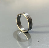 Handmade Titanium Ring: Minimalist Brushed Wedding Band